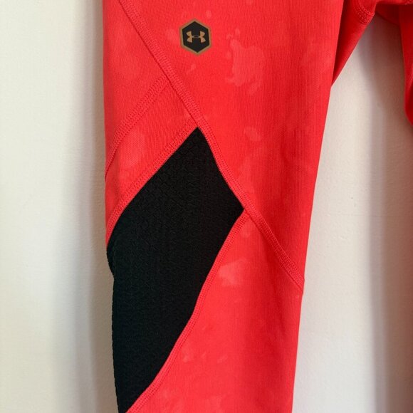 Under Armour | UA RUSH Upstream Pink Camo Compression Crop Leggings XS NWOT - Picture 5 of 10